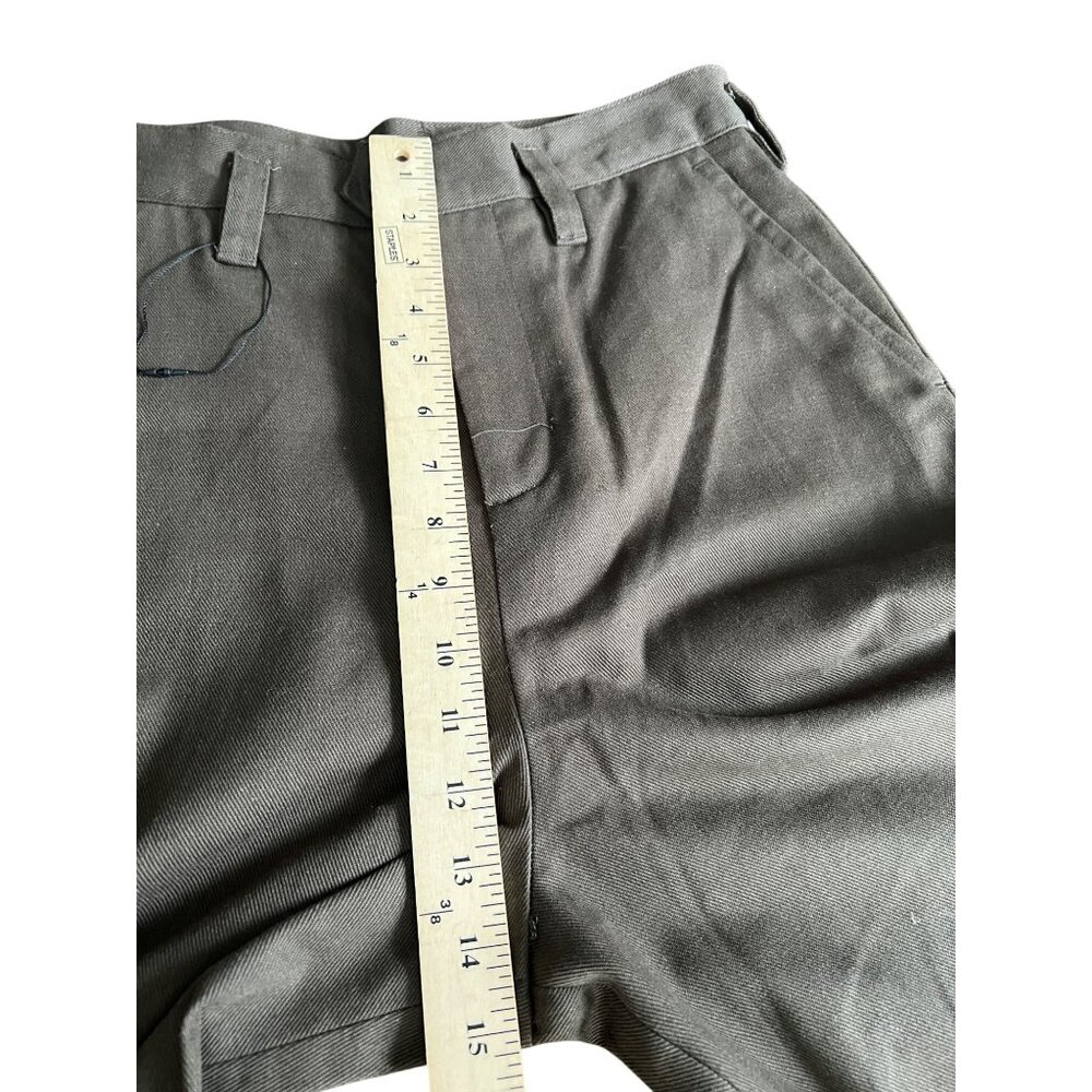 Zara Womens High Waisted Olive Green Wide-Leg Pants Size 29 - Picture 12 of 15